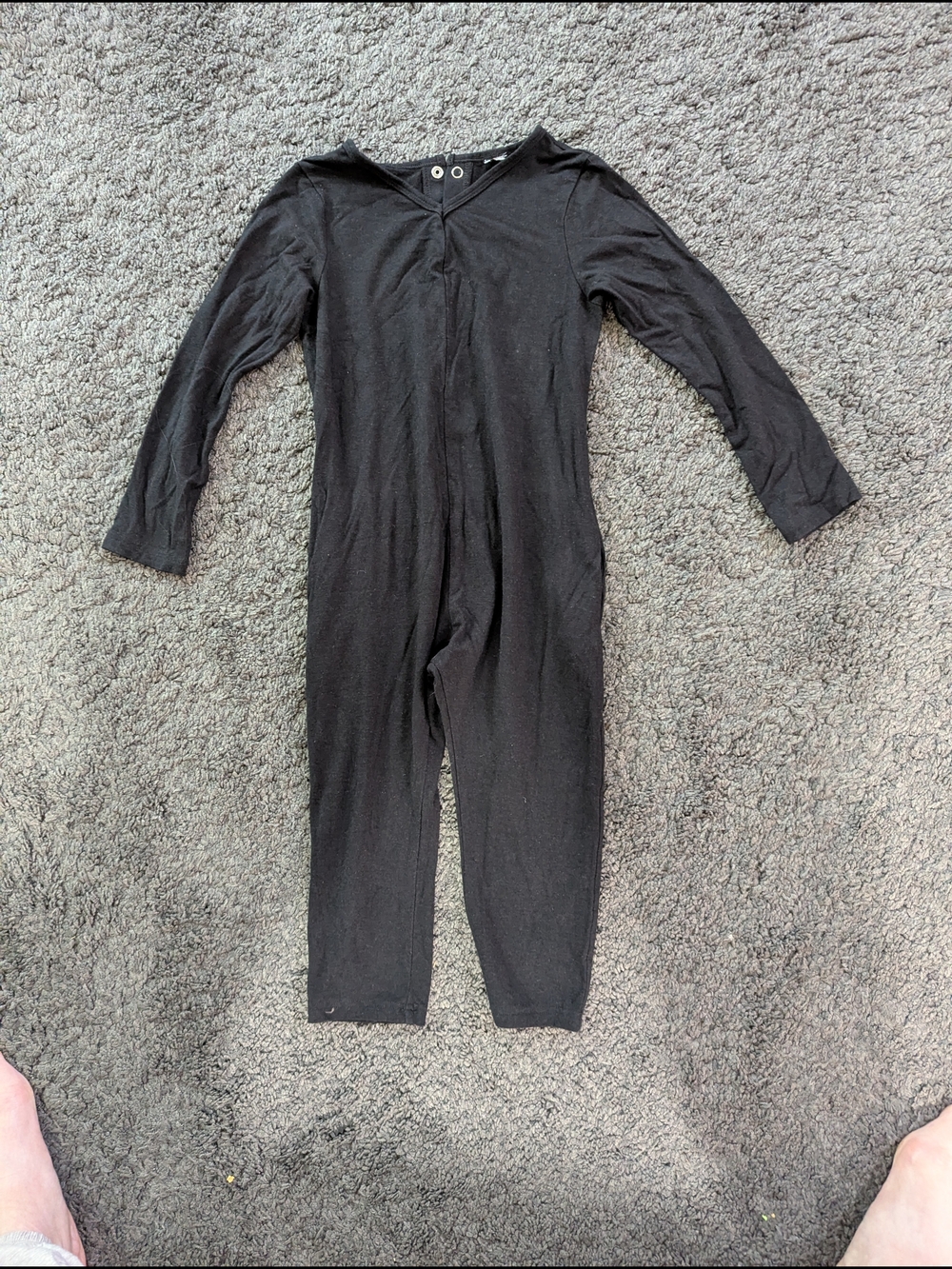 Smash And Tess Kids Black Long-Sleeve One-Piece Jumpsuit